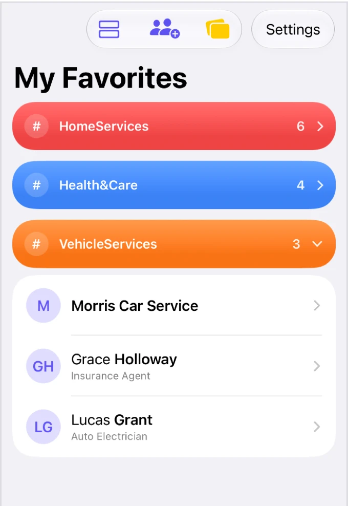 Kinnavo: Lists